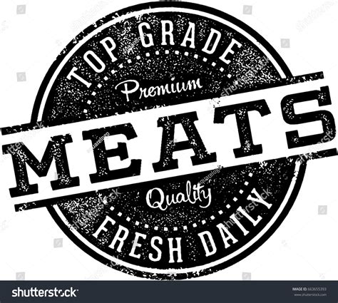 Vintage Butcher Shop Meats Sign - Royalty Free Stock Vector 663655393 ...