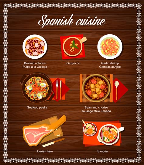 Spanish Food Menu Cover