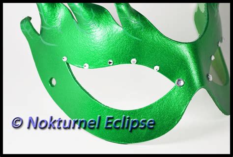 Poison Ivy Green Leather Mask Batman Female By Nokturneleclipse