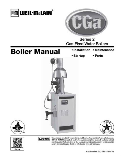 WEIL MCLAIN CGA 2 SERIES INSTALLATION AND MAINTENANCE MANUAL Pdf