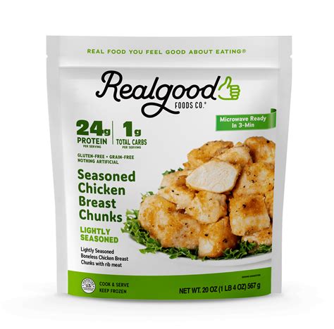 Realgood Foods Co Lightly Seasoned Chicken Breast Nuggets Oz Bag