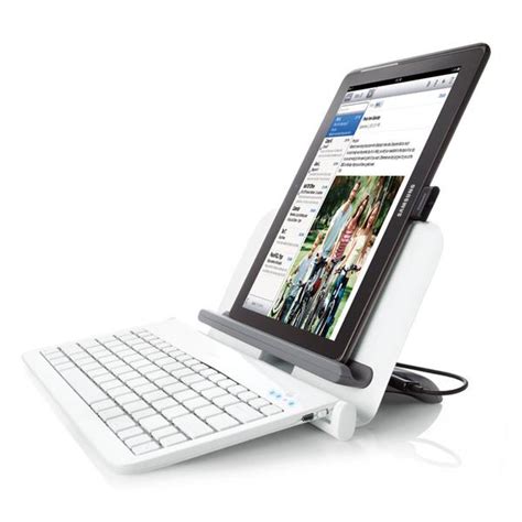 Bluetooth Tablet Station with Wireless Keyboard and USB Ports | Gadgetsin