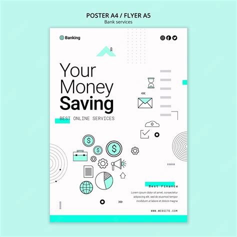 Premium Psd Bank Services Poster Template