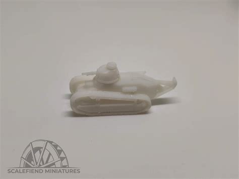 1144 12mm French Ft 17 Tank With Mg Turret Scalefiend Miniatures