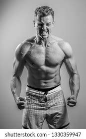 Man White European Athlete Posing Naked Stock Photo Edit Now