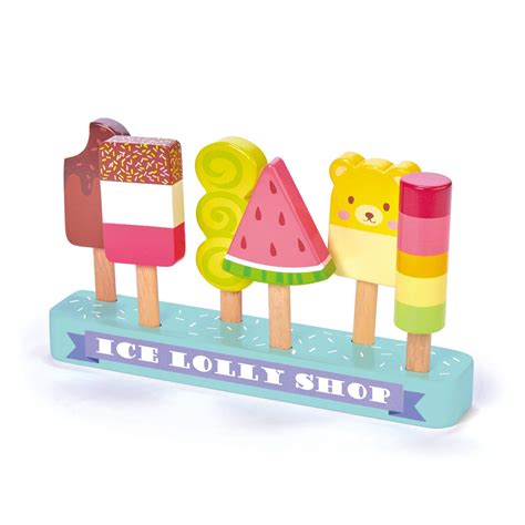 Tender Leaf Toys Ice Lolly Shop 7 Pieces Pretend Food Play Toy With