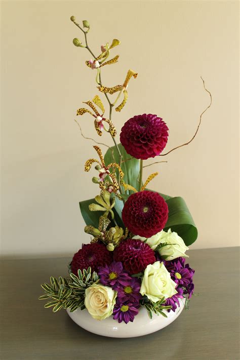 Экибана из цветов - 66 фото