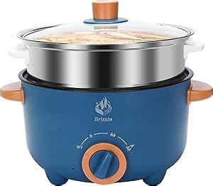 Amazon Drizzle 3L Hot Pot Cooker Skillet Steamer Multifunction Frying Pan 110V Non Stick