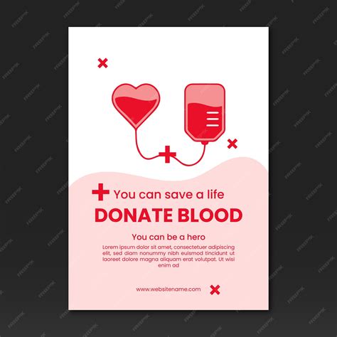 Premium Vector Blood Donation Flyer Vector Template