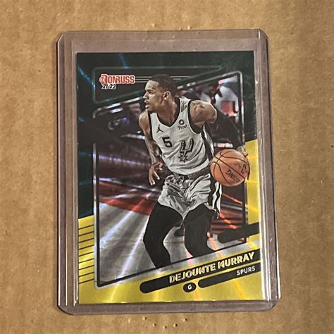 2021 22 DONRUSS BASKETBALL GREEN YELLOW LASER DEJOUNTE MURRAY EBay