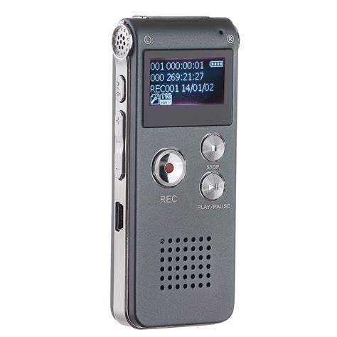 QISIWOLE 8BG Digital Voice Recorder Sound Recorder Audio MP3 Player Sound Mini Recorder with Mic ...