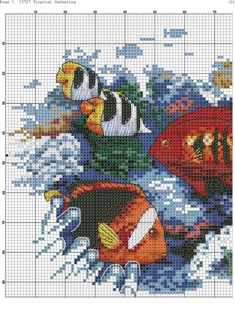 «Подводный мир» Часть 2 (4 схемы) | Узоры для вышивки крестиком ...