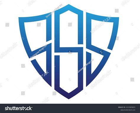 sss letter monogram logo design illustrated stock vector royalty