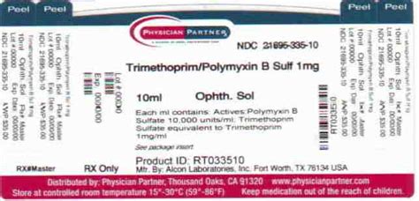 Polymyxin B Sulfate And Trimethoprim Solution Information, Side Effects ...