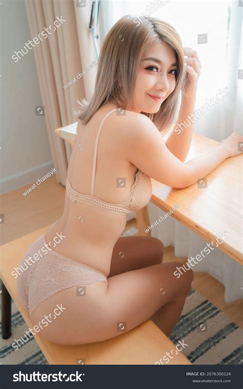 Sexy Asian Woman Lingerie Smiling Stock Photo 2076300124 Shutterstock