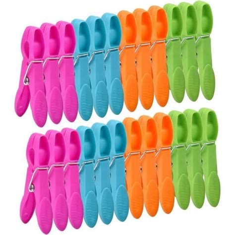 NATUCE 48PCS Pinces à Linge en Plastique Coupe Vent et Antirouille