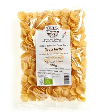 Paste Bio Orecchiette Din Grau Dur 500g Iris Bebe Tei