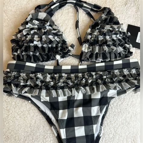 Beach Joy Swim Bnwt Beach Joy Black White Bikini Set Size S Poshmark