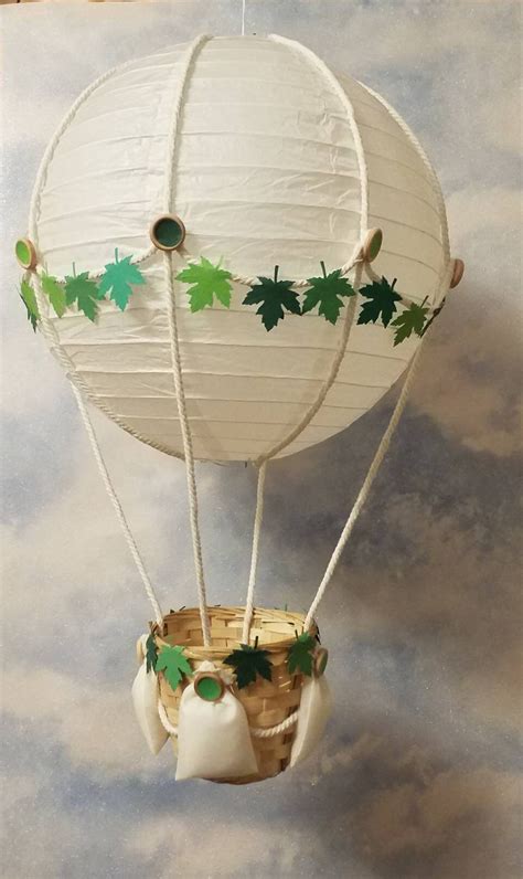 Woodland Themed Hot Air Balloon Nursery Light Shade Etsy Uk