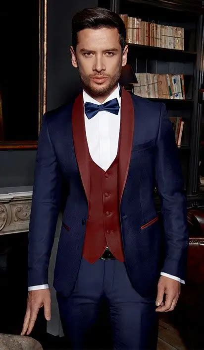 2018 Tailored Navy Blue Suit Men Groom Tuxedo Wedding Suits For Men