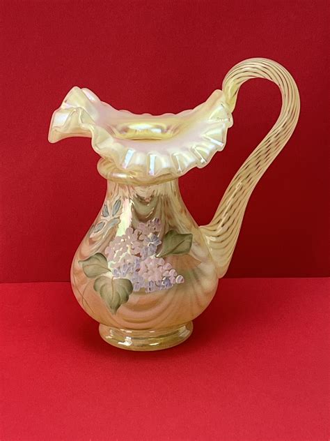 Lot 43 Gorgeous Fenton Uranium Glass Ewer Van Metre Auction