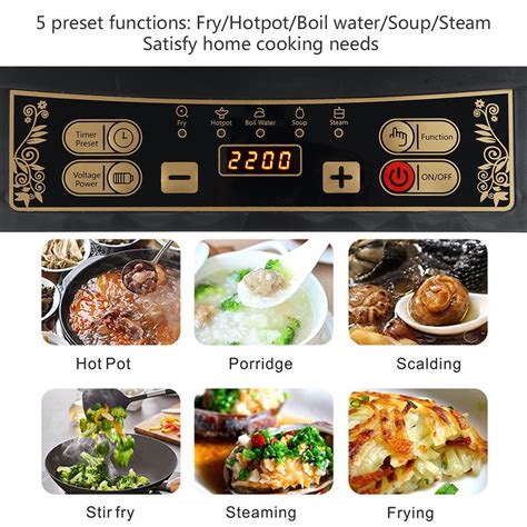 Водонепроницаемая электрическая индукционная плита 2200 Вт, котел ...