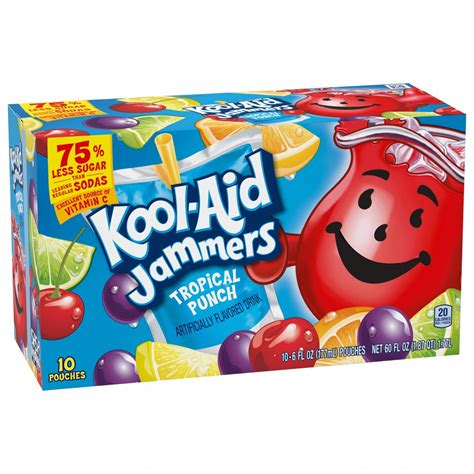 Kool Aid Jammers Tropical Fruit Punch 10ct Of 6oz Ea Garden Grocer