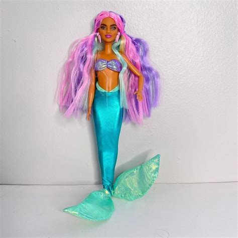 Mermaid Tail Rainbow Hair Barbie Doll Extra Vintage Disney | Etsy