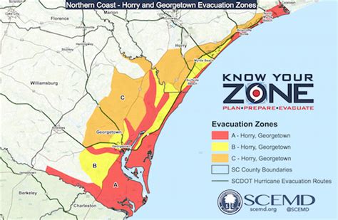 Evacuation Routes Know Your Zone Wbtw