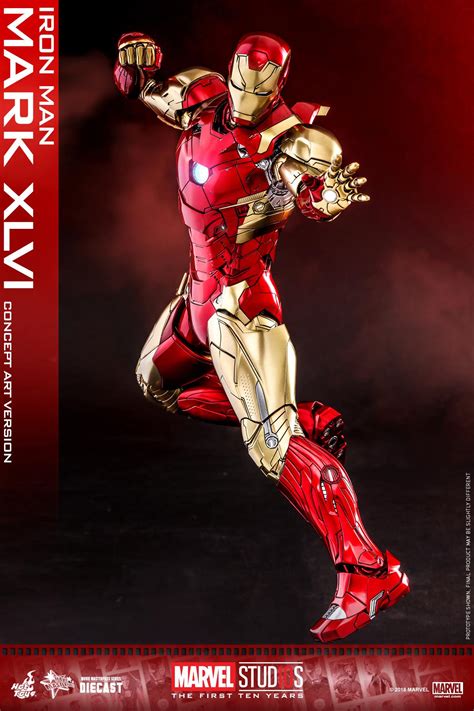 Hot Toys MMS 489 D25 Marvel Studios 1st Ten Years Iron Man Mark XLVI Concept Art Ver