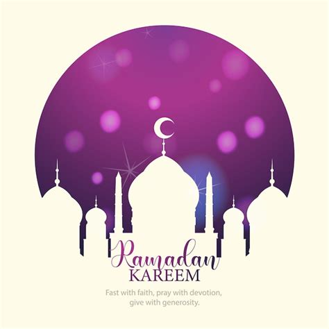 Premium Vector Ramadan Kareem Poster With Traditional Islamic Elements