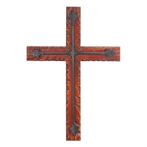 Wood Wall Cross Solid Rustic Wooden Cross Wall Decor