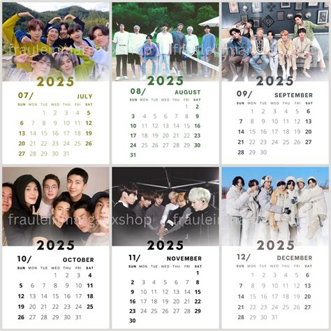 BTS Calendar 2025 | Bangtan Seonyeondan Desk Calendar | Digital