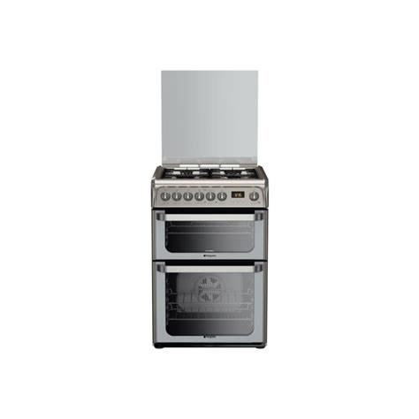 Hotpoint Hud61xs Ultima 60cm Double Oven Dual Fuel Cooker Stainless Steel Appliances Direct