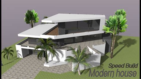 Google Sketchup Speed Building Modern House Youtube