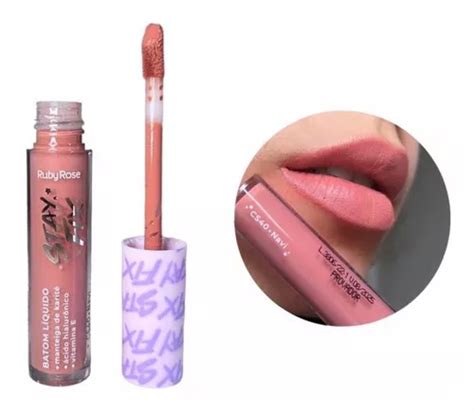 Labial Ruby Rose Líquido Matte Stay Fix color nude MercadoLibre