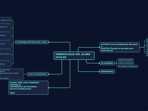 Embriologia Del Globo Ocular Mind Map