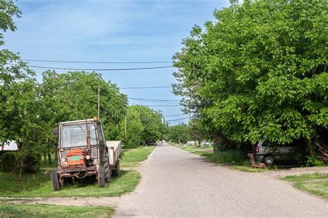 Typical Countryside Road In The Village Of Banatsko Novo Selo A