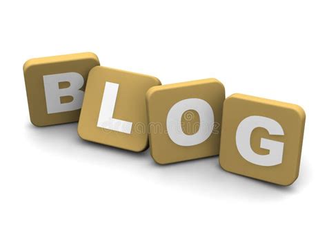 Blog Text Word From Colorful 3d Letters Stock Illustration