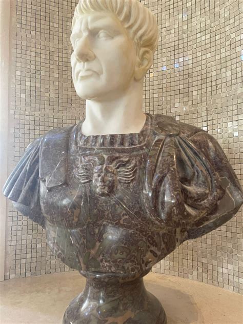 Sculpture Bust Roman Emperor White And Red Marble For Sale At 1stdibs