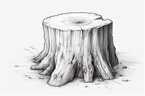 How to Draw a Tree Stump - Yonderoo