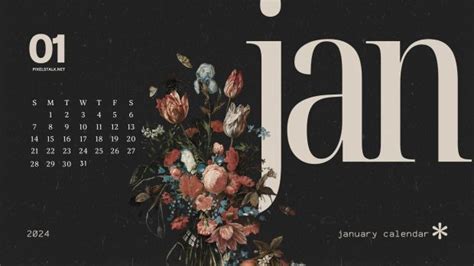 January 2024 Calendar Desktop Wallpapers Free Download