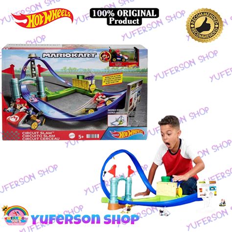 Jual HotWheels Hot Wheels HGK59 MarioKart Circuit Slam Track Set Shopee Indonesia