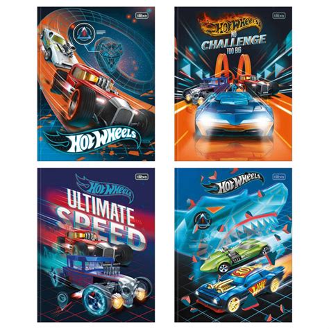 Caderno Brochurao Capa Dura Fl Hot Wheels TILIBRA Sacks Center