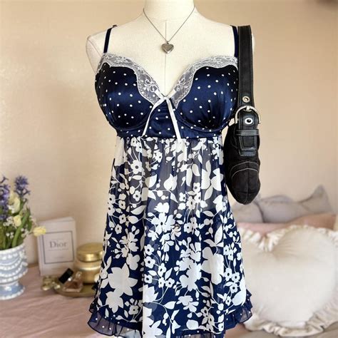 Y K Babydoll Lingerie Top Cute Patterns And Bow Depop