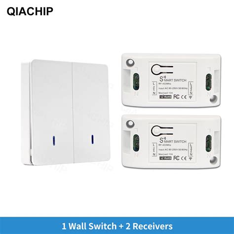 QIACHIP 433MHz AC 110V 220V 1 CH RF Relay Receiver Module Universal