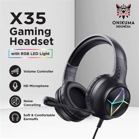 Jual Onikuma X Headset Gaming Rgb Light Headphone Gaming For Audio