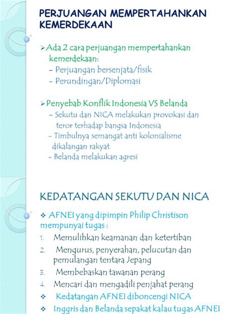 Perjuangan Mempertahankan Kemerdekaan Ppt Download | PDF