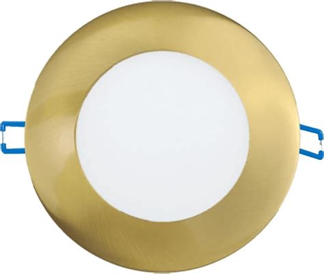 Perlglow Inch Ultra Thin Slim Round Downlight Luminaire Brushed