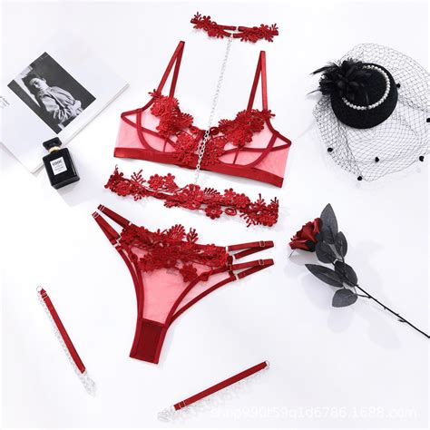 Generic Sexy Lingerie Sexy Passion Underwear Suit Transparent Lace Hollow Sexy Low Waist